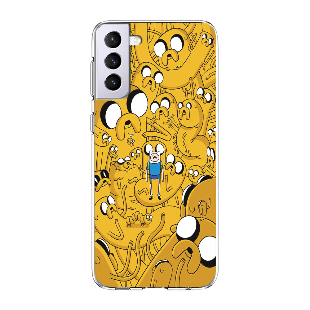Finn and Jake Doodle Samsung Galaxy S21 Plus Case-Phone Case-Clear Soft Case-Altracase