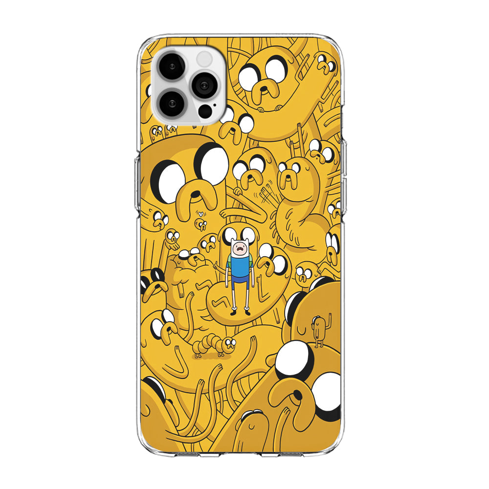 Finn and Jake Doodle iPhone 14 Pro Case-Phone Case-Clear Soft Case-Altracase