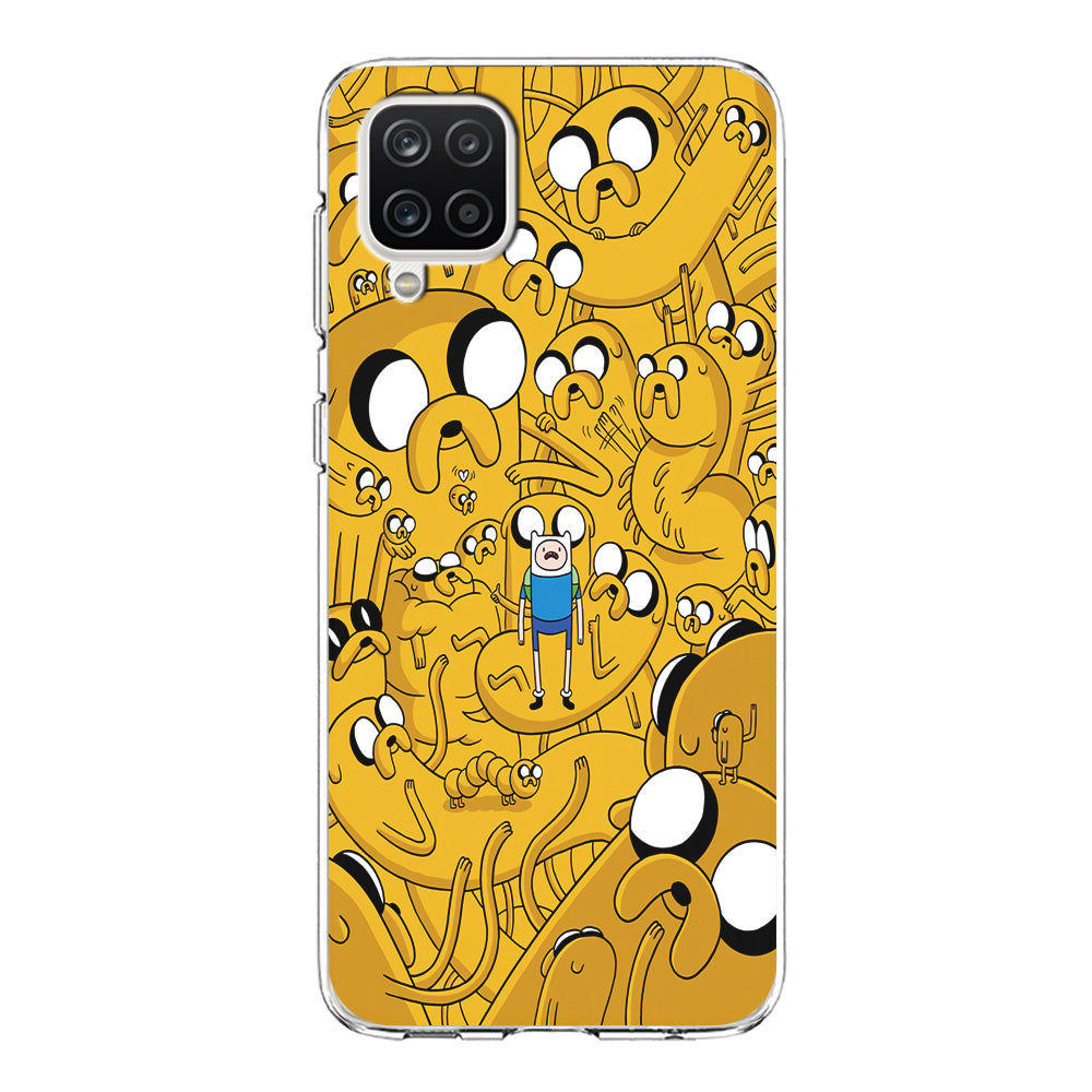 Finn and Jake Doodle Samsung Galaxy A12 Case-Phone Case-Clear Soft Case-Altracase