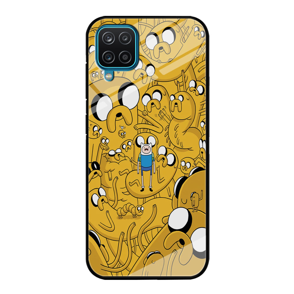 Finn and Jake Doodle Samsung Galaxy A12 Case-Phone Case-Tempered Glass Case-Altracase