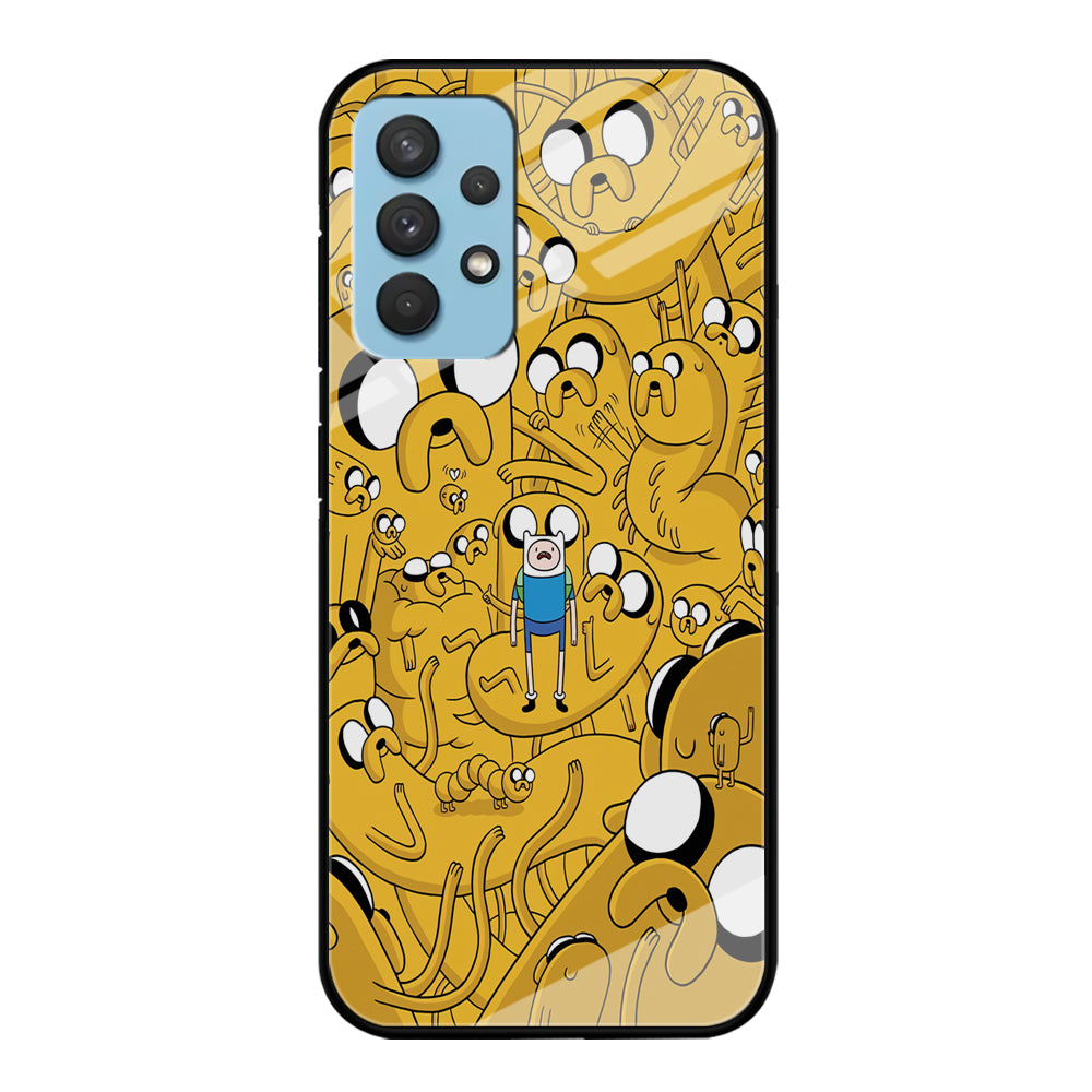 Finn and Jake Doodle Samsung Galaxy A32 Case-Phone Case-Tempered Glass Case-Altracase