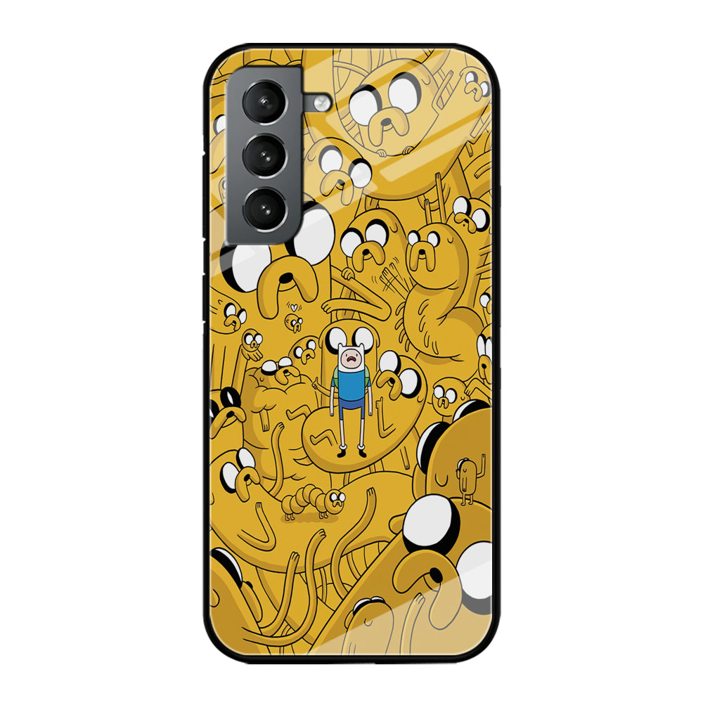 Finn and Jake Doodle Samsung Galaxy S21 Plus Case-Phone Case-Tempered Glass Case-Altracase