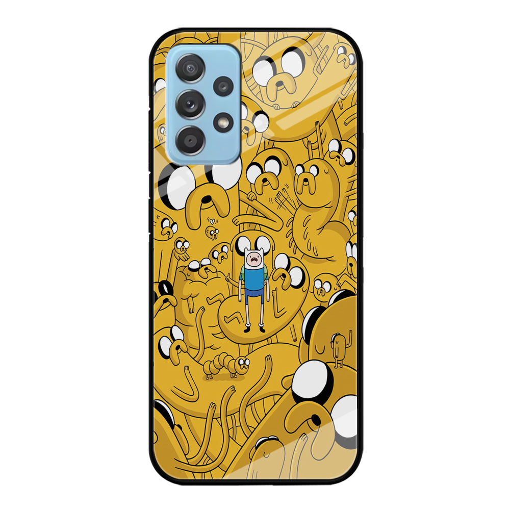 Finn and Jake Doodle Samsung Galaxy A72 Case-Phone Case-Tempered Glass Case-Altracase