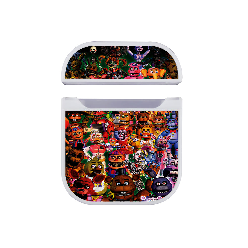 Five Nights At Freddy's All Character Hard Plastic Case Cover For Apple Airpods-AirPod Case-White-Altracase