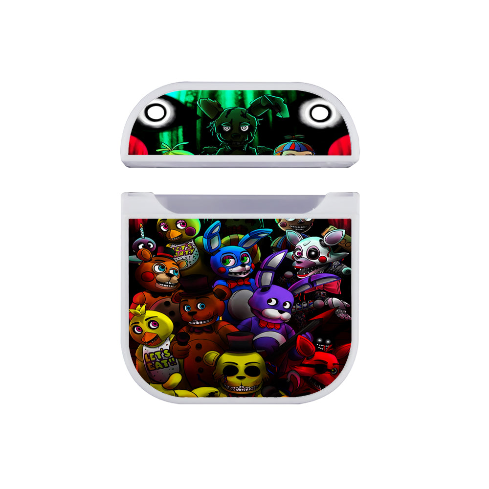 Five Nights At Freddy's Cute Hard Plastic Case Cover For Apple Airpods-AirPod Case-White-Altracase