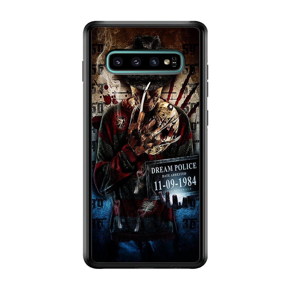 Freddy Krueger Art Poster Samsung Galaxy S10 Case-Phone Case-Rubber Black (2D Case)-Altracase