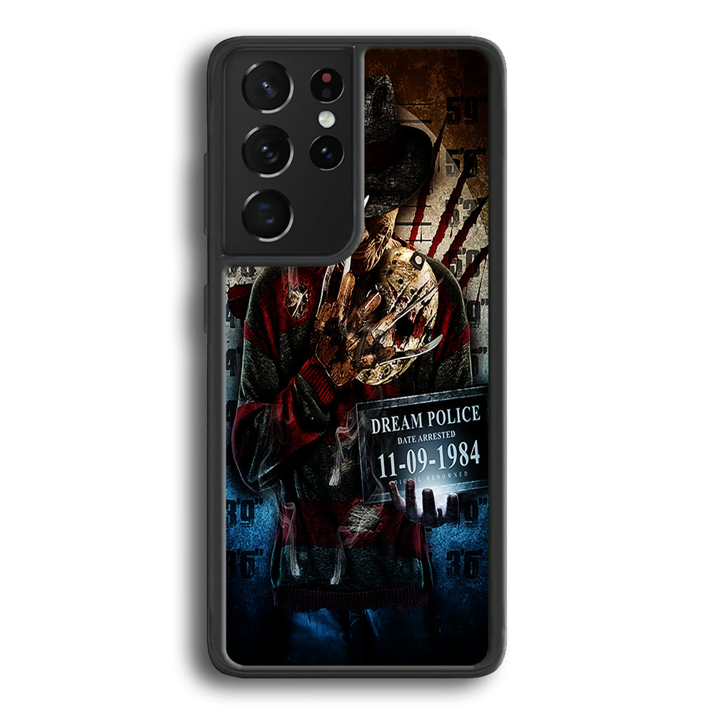 Freddy Krueger Art Poster Samsung Galaxy S21 Ultra Case-Phone Case-Rubber Black (2D Case)-Altracase