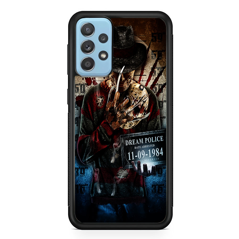 Freddy Krueger Art Poster Samsung Galaxy A72 Case-Phone Case-Rubber Black (2D Case)-Altracase