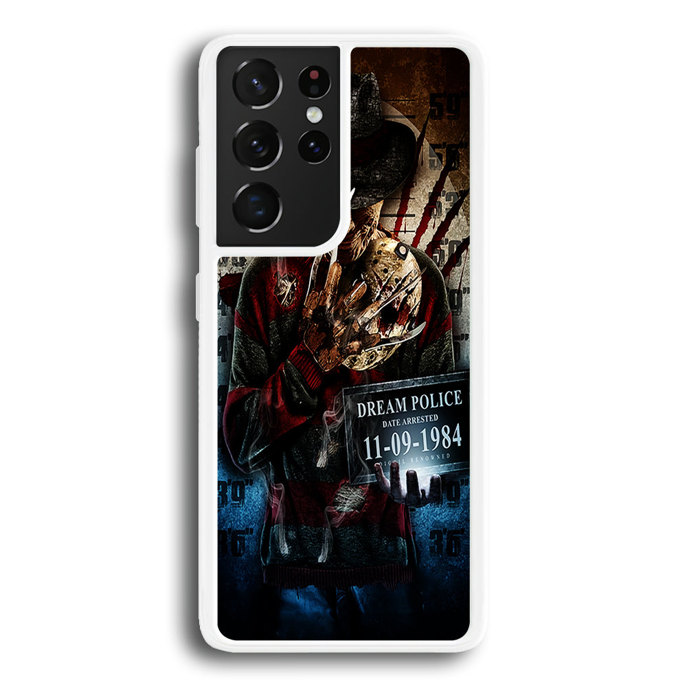 Freddy Krueger Art Poster Samsung Galaxy S21 Ultra Case-Phone Case-Rubber White (2D Case)-Altracase