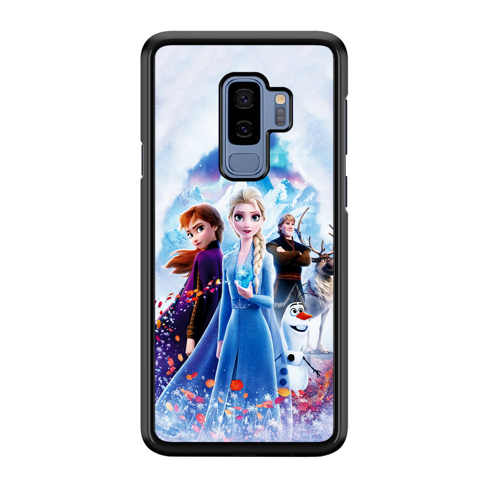 Frozen All Characters Samsung Galaxy S9 Plus Case-Phone Case-Rubber Black (2D Case)-Altracase