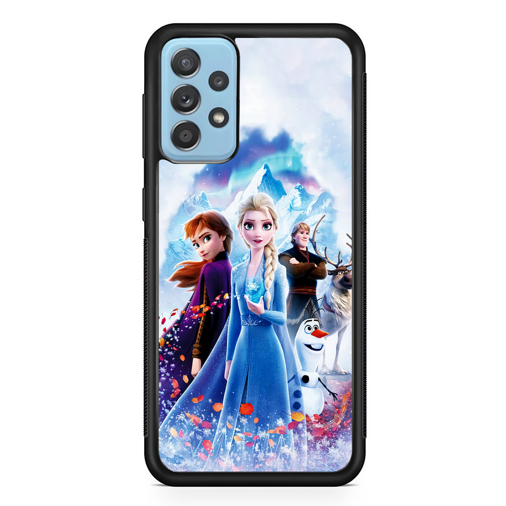 Frozen All Characters Samsung Galaxy A72 Case-Phone Case-Rubber Black (2D Case)-Altracase