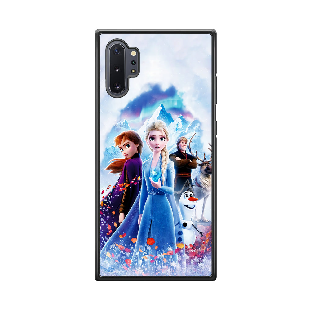 Frozen All Characters Samsung Galaxy Note 10 Plus Case-Phone Case-Rubber Black (2D Case)-Altracase