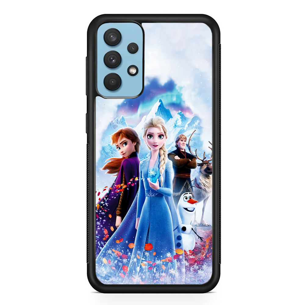 Frozen All Characters Samsung Galaxy A32 Case-Phone Case-Rubber Black (2D Case)-Altracase