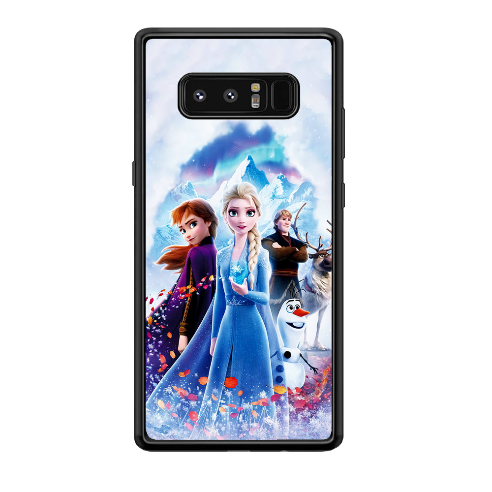 Frozen All Characters Samsung Galaxy Note 8 Case-Phone Case-Rubber Black (2D Case)-Altracase