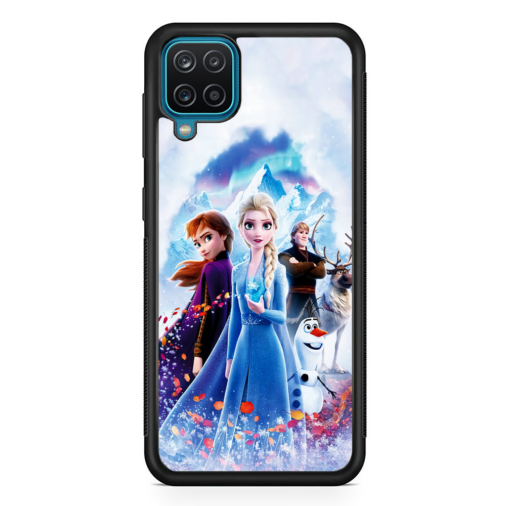 Frozen All Characters Samsung Galaxy A12 Case-Phone Case-Rubber Black (2D Case)-Altracase