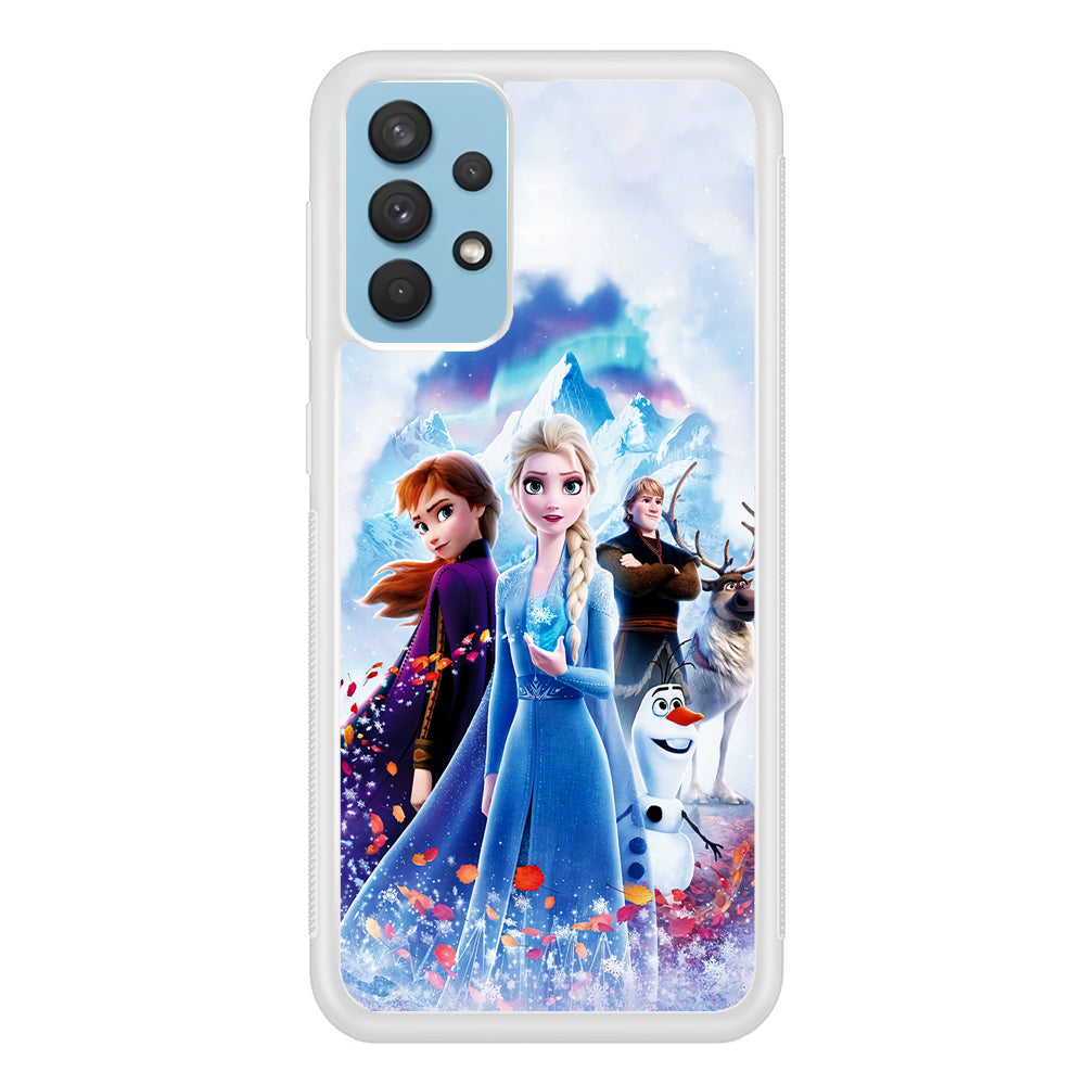 Frozen All Characters Samsung Galaxy A32 Case-Phone Case-Rubber White (2D Case)-Altracase