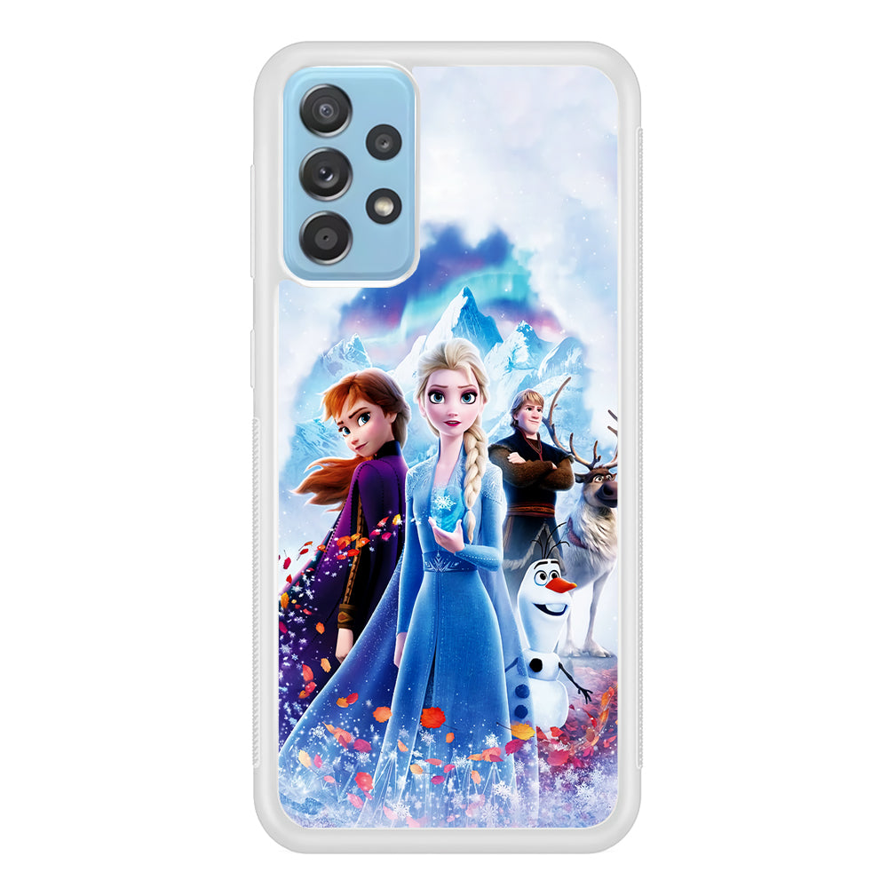 Frozen All Characters Samsung Galaxy A72 Case-Phone Case-Rubber White (2D Case)-Altracase
