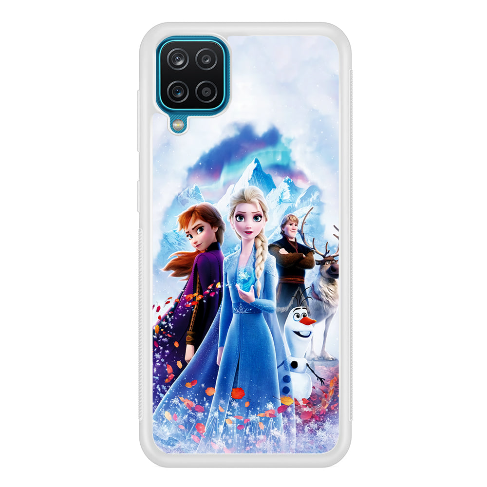 Frozen All Characters Samsung Galaxy A12 Case-Phone Case-Rubber White (2D Case)-Altracase