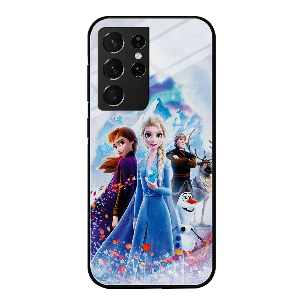 Frozen All Characters Samsung Galaxy S22 Ultra Case-Phone Case-Tempered Glass Case-Altracase