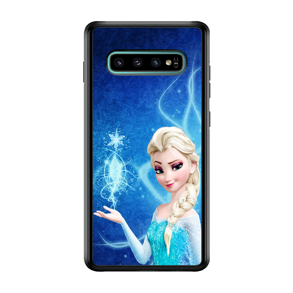Frozen Elsa Art Samsung Galaxy S10 Case-Phone Case-Rubber Black (2D Case)-Altracase