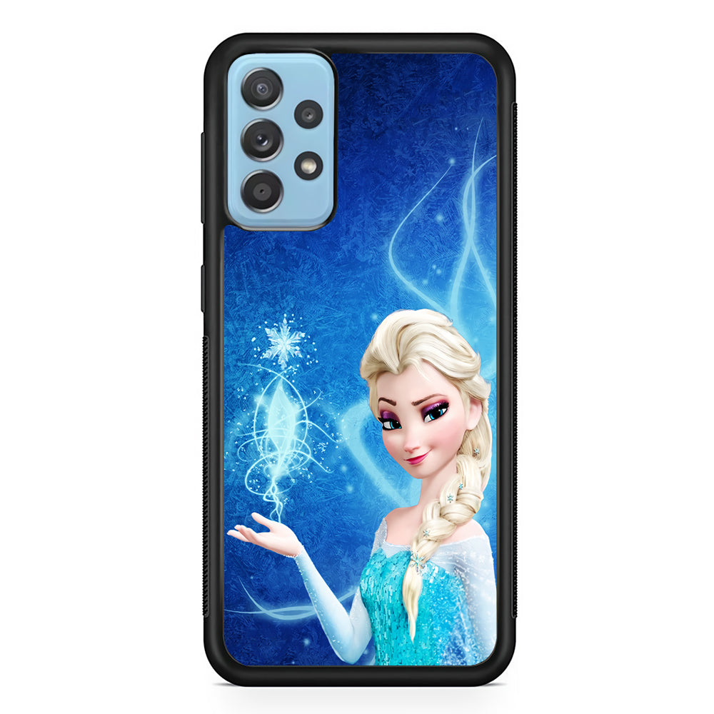 Frozen Elsa Art Samsung Galaxy A72 Case-Phone Case-Rubber Black (2D Case)-Altracase