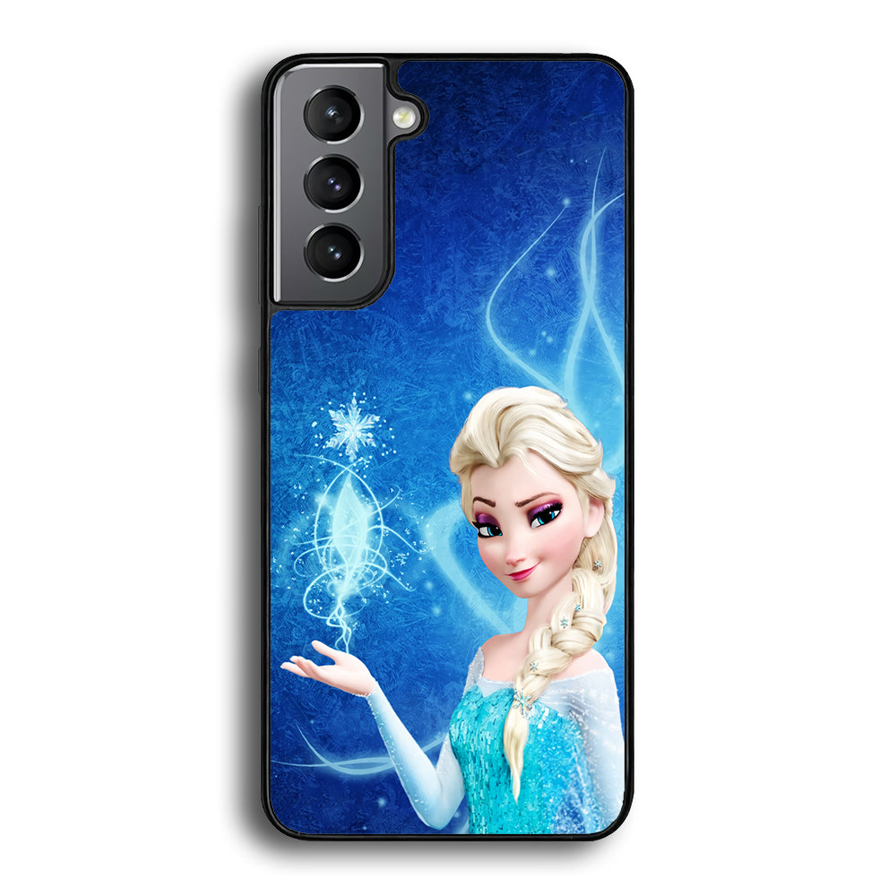 Frozen Elsa Art Samsung Galaxy S21 Case-Phone Case-Rubber Black (2D Case)-Altracase