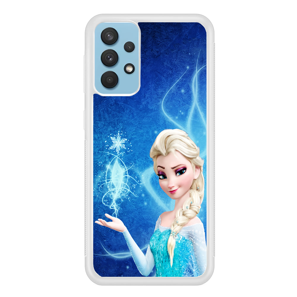 Frozen Elsa Art Samsung Galaxy A32 Case-Phone Case-Rubber White (2D Case)-Altracase
