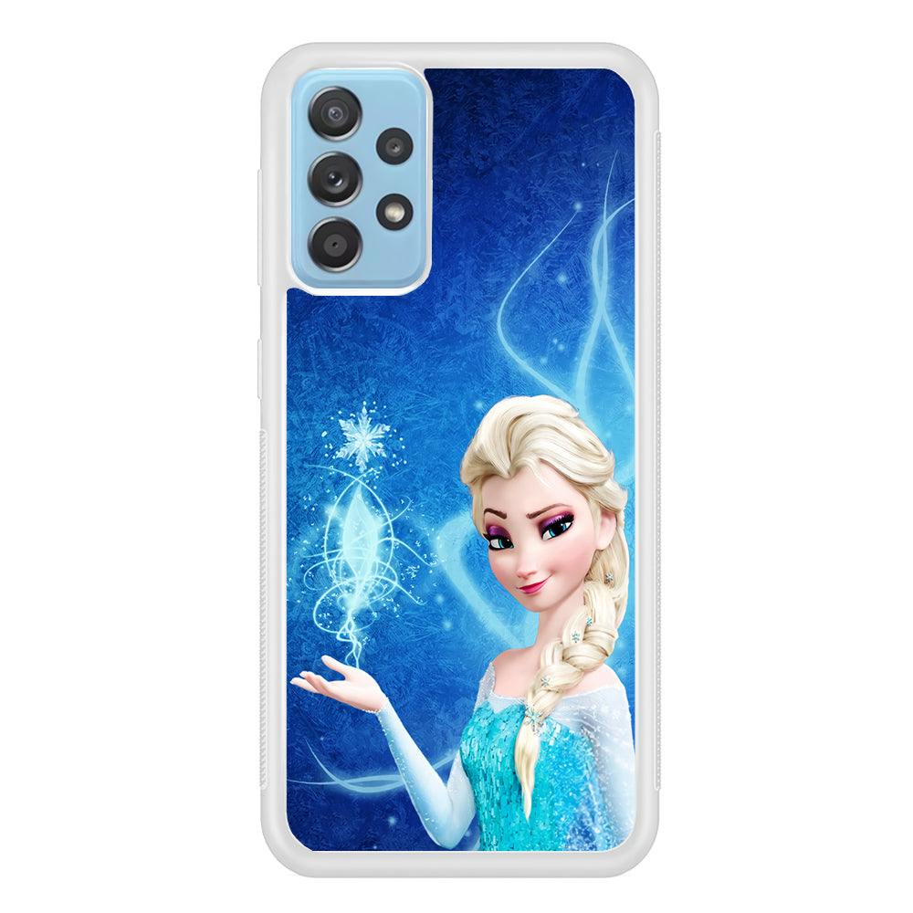 Frozen Elsa Art Samsung Galaxy A72 Case-Phone Case-Rubber White (2D Case)-Altracase