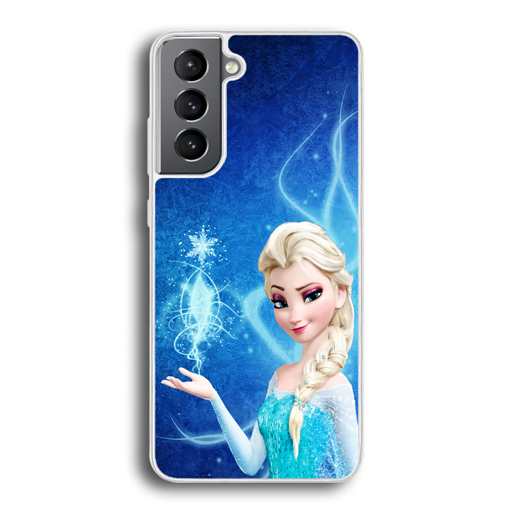 Frozen Elsa Art Samsung Galaxy S21 Plus Case-Phone Case-Rubber White (2D Case)-Altracase