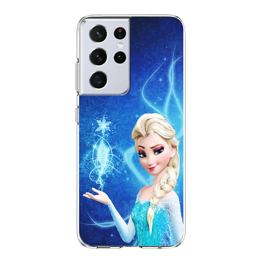 Frozen Elsa Art Samsung Galaxy S21 Ultra Case-Phone Case-Clear Soft Case-Altracase