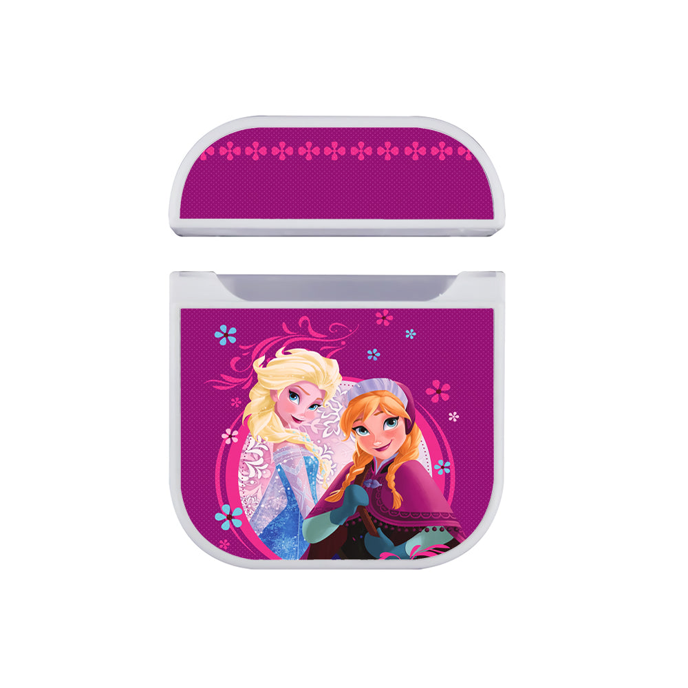 Frozen Elsa and Anna Flower Apple AirPods Case-AirPod Case-White-Altracase