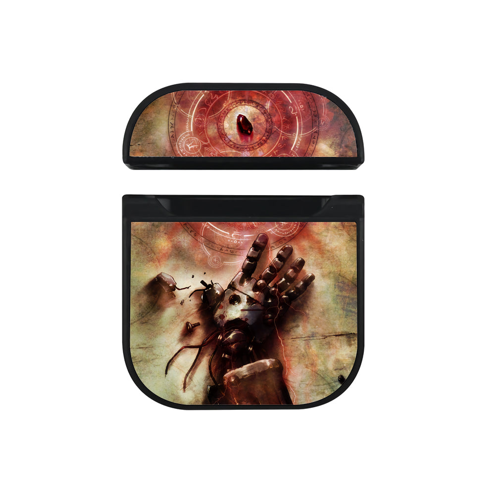 Fullmetal Alchemist Brotherhood Hard Plastic Case Cover For Apple Airpods-AirPod Case-Black-Altracase