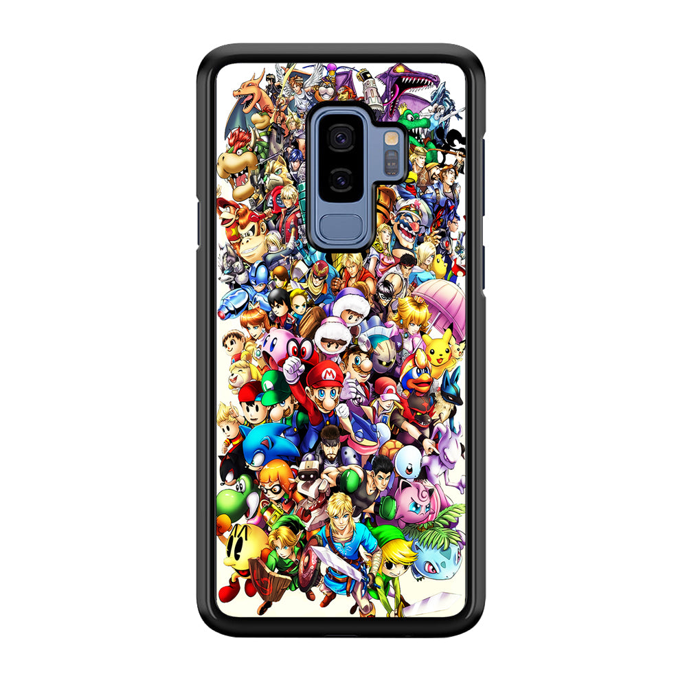 Game Characters 90s Samsung Galaxy S9 Plus Case-Phone Case-Rubber Black (2D Case)-Altracase