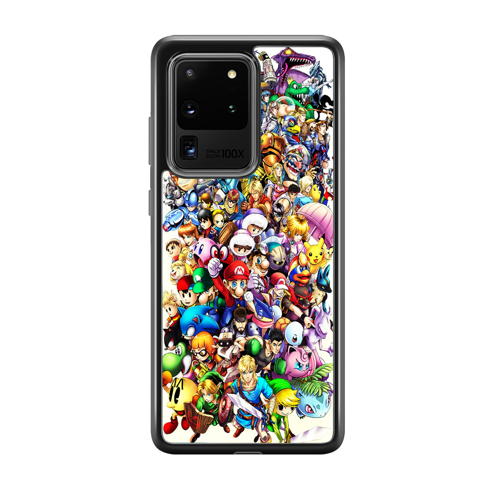 Game Characters 90s Samsung Galaxy S20 Ultra Case-Phone Case-Rubber Black (2D Case)-Altracase