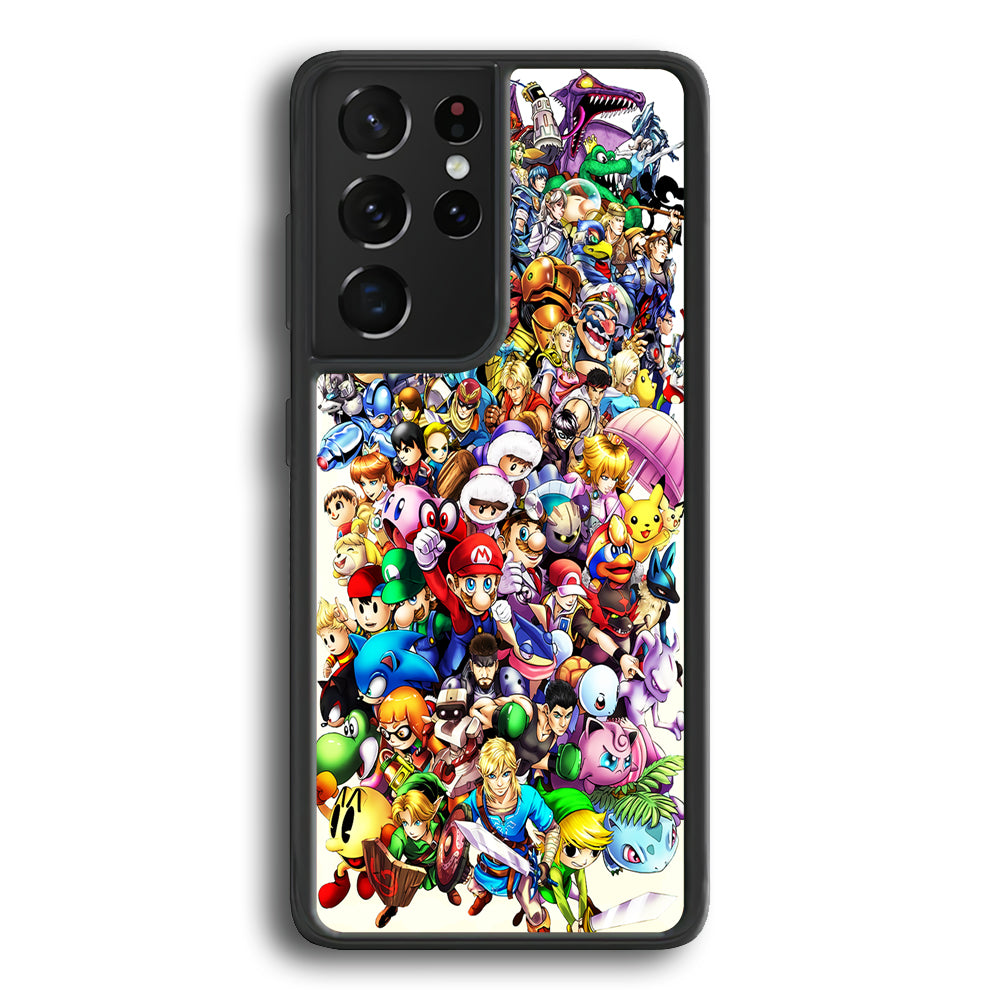 Game Characters 90s Samsung Galaxy S21 Ultra Case-Phone Case-Rubber Black (2D Case)-Altracase