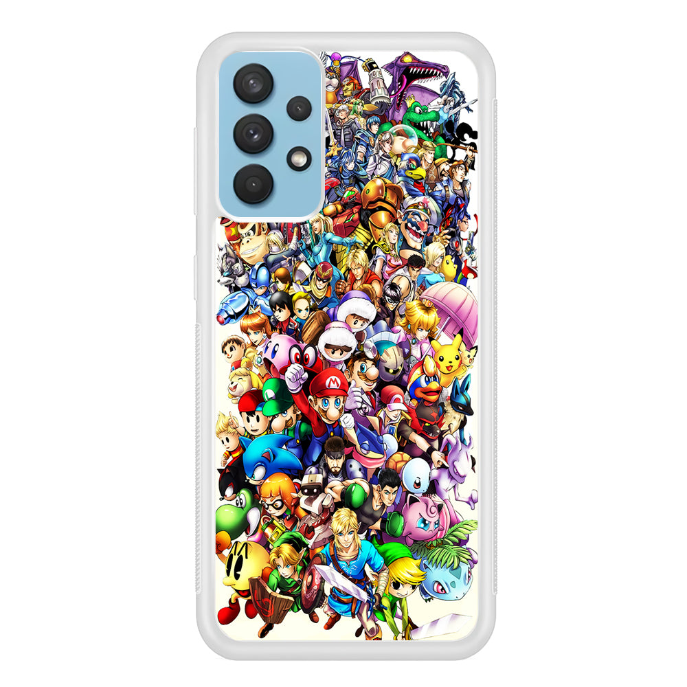 Game Characters 90s Samsung Galaxy A32 Case-Phone Case-Rubber White (2D Case)-Altracase