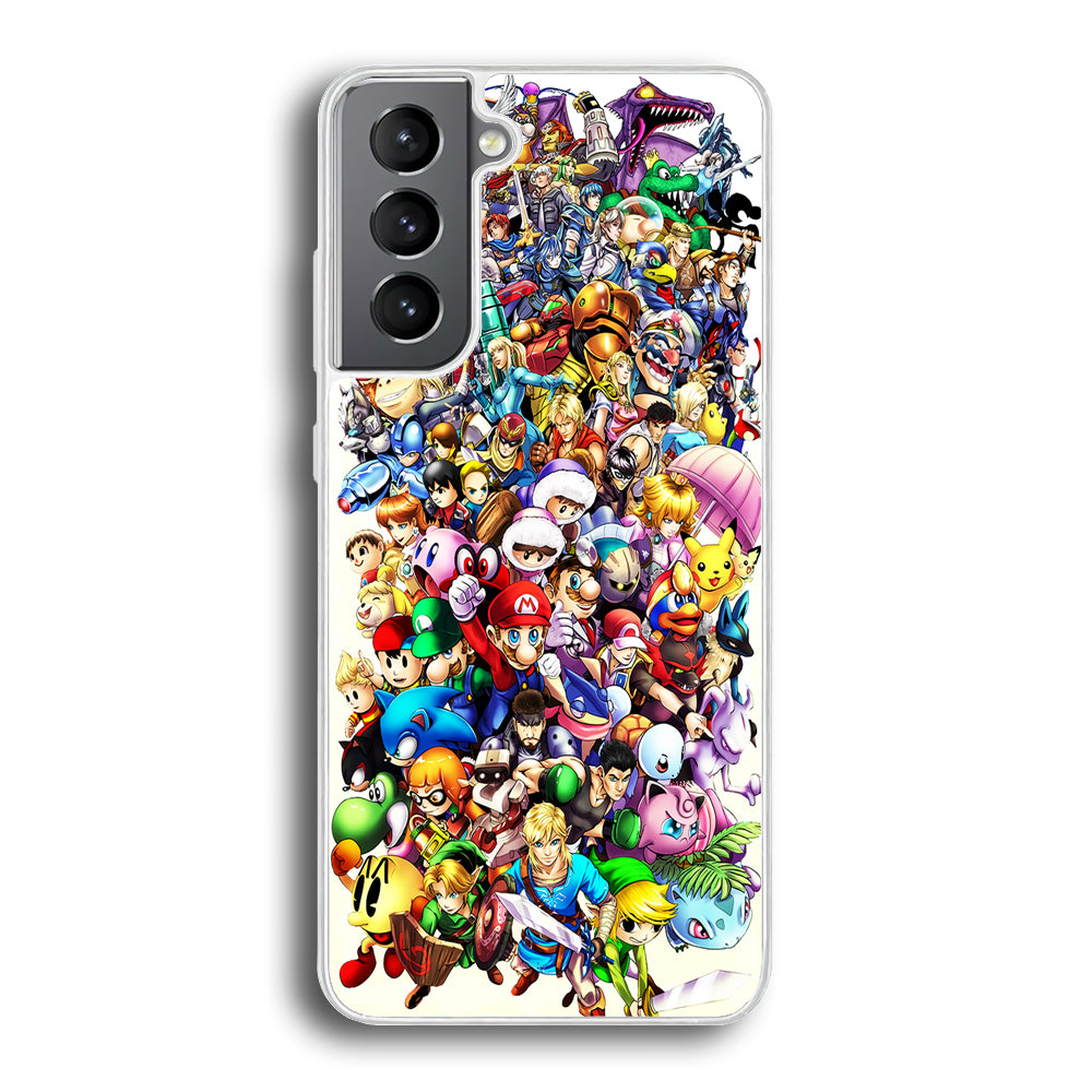 Game Characters 90s Samsung Galaxy S21 Plus Case-Phone Case-Rubber White (2D Case)-Altracase
