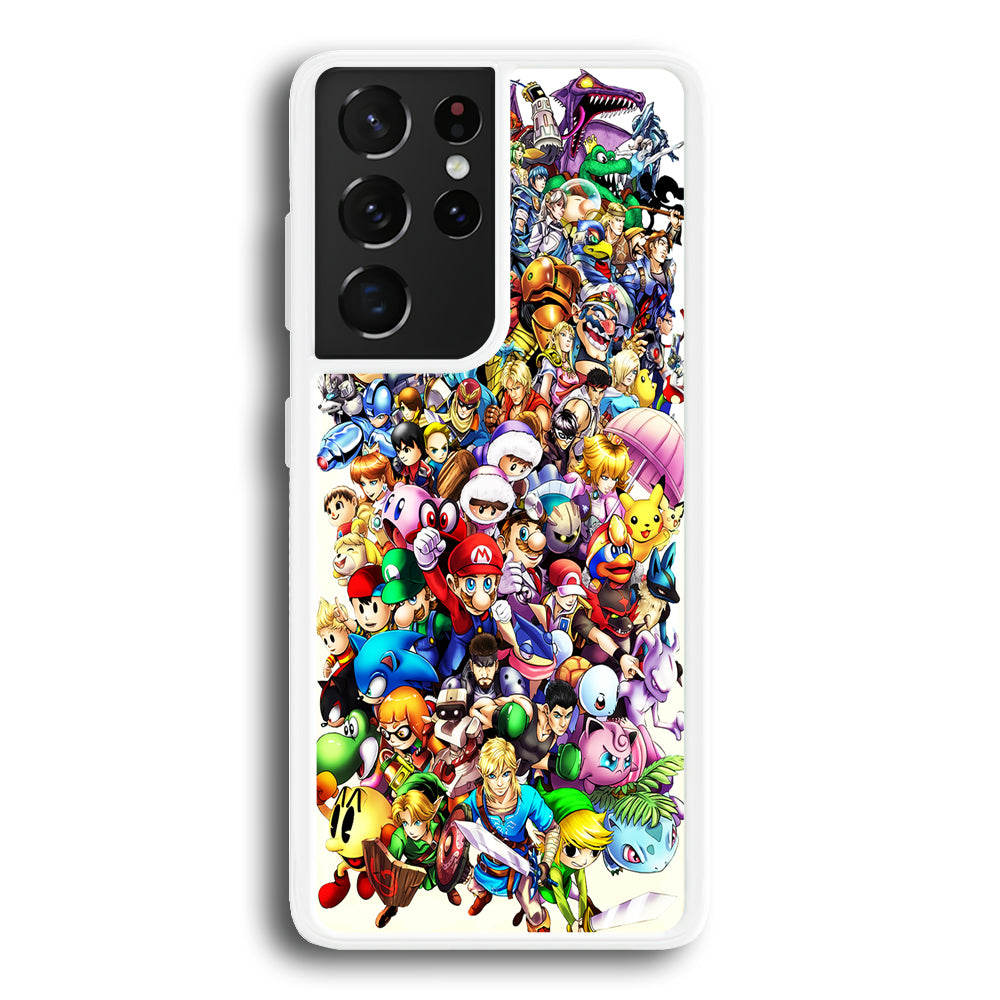 Game Characters 90s Samsung Galaxy S21 Ultra Case-Phone Case-Rubber White (2D Case)-Altracase