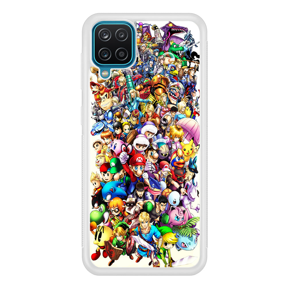 Game Characters 90s Samsung Galaxy A12 Case-Phone Case-Rubber White (2D Case)-Altracase