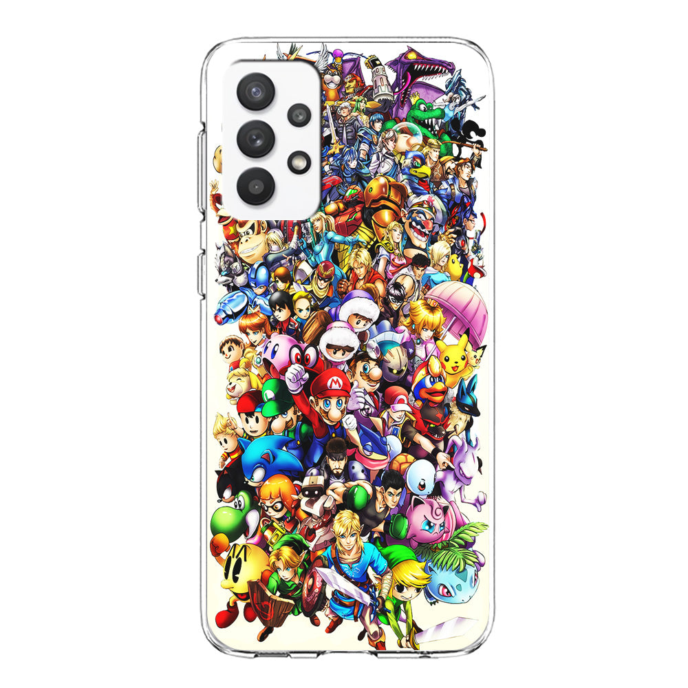 Game Characters 90s Samsung Galaxy A32 Case-Phone Case-Clear Soft Case-Altracase