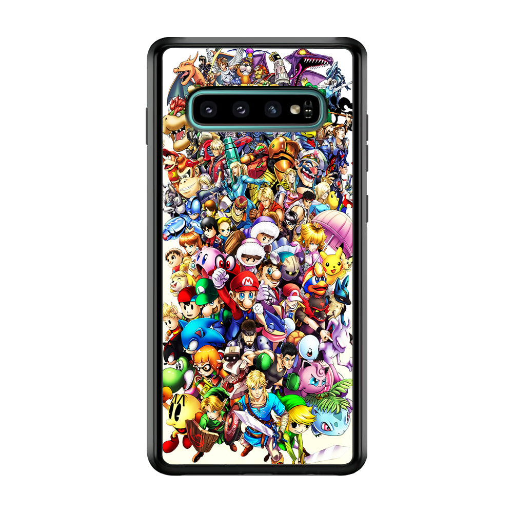 Game Characters 90s Samsung Galaxy S10 Plus Case-Phone Case-Rubber Black (2D Case)-Altracase