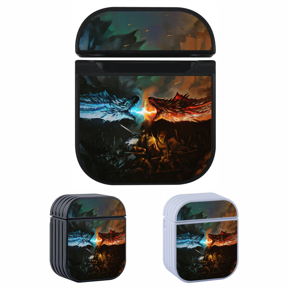 Game of Thrones Dragon Painting Hard Plastic Case Cover For Apple Airpods-AirPod Case-Altracase