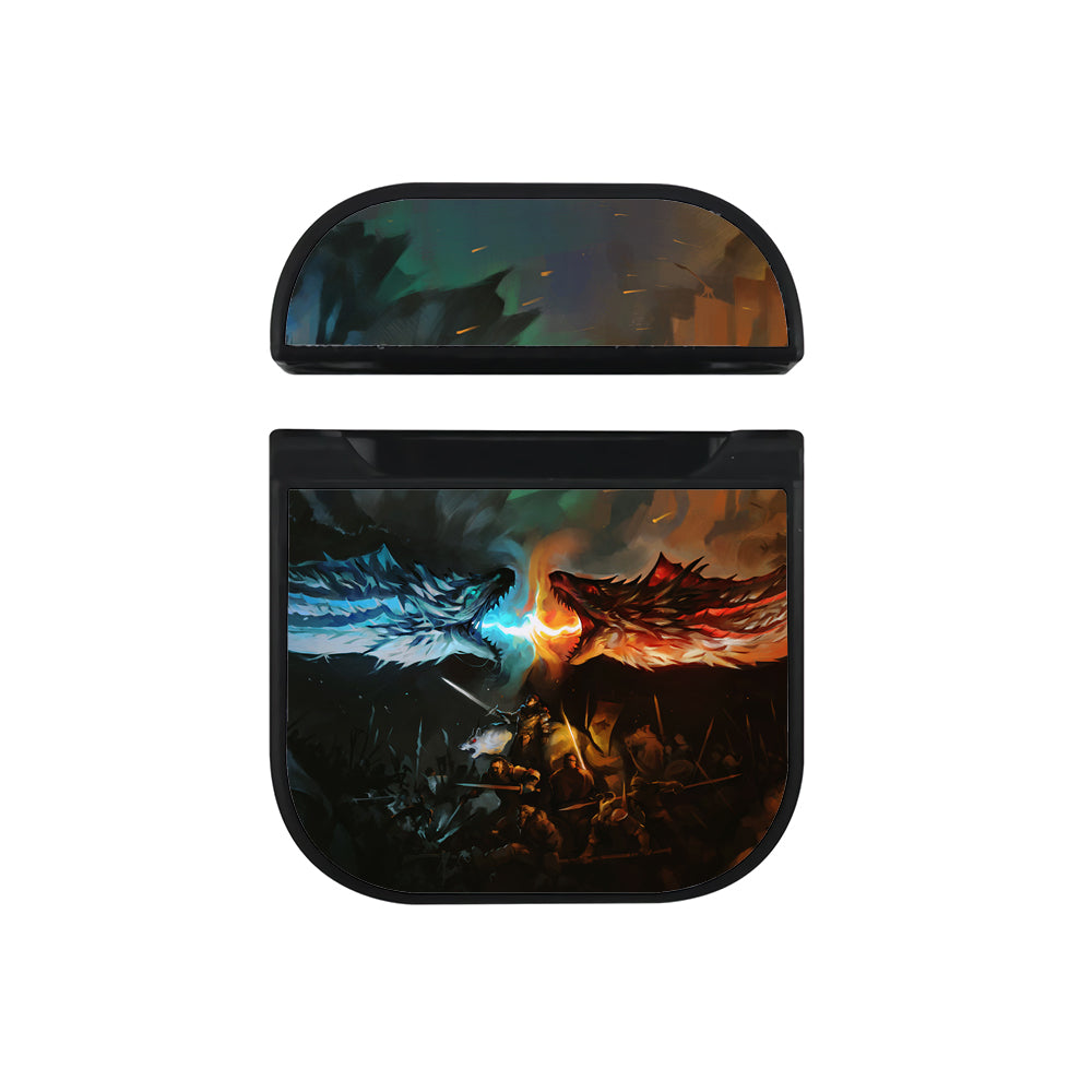 Game of Thrones Dragon Painting Hard Plastic Case Cover For Apple Airpods-AirPod Case-Black-Altracase
