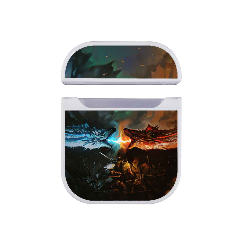 Game of Thrones Dragon Painting Hard Plastic Case Cover For Apple Airpods-AirPod Case-White-Altracase