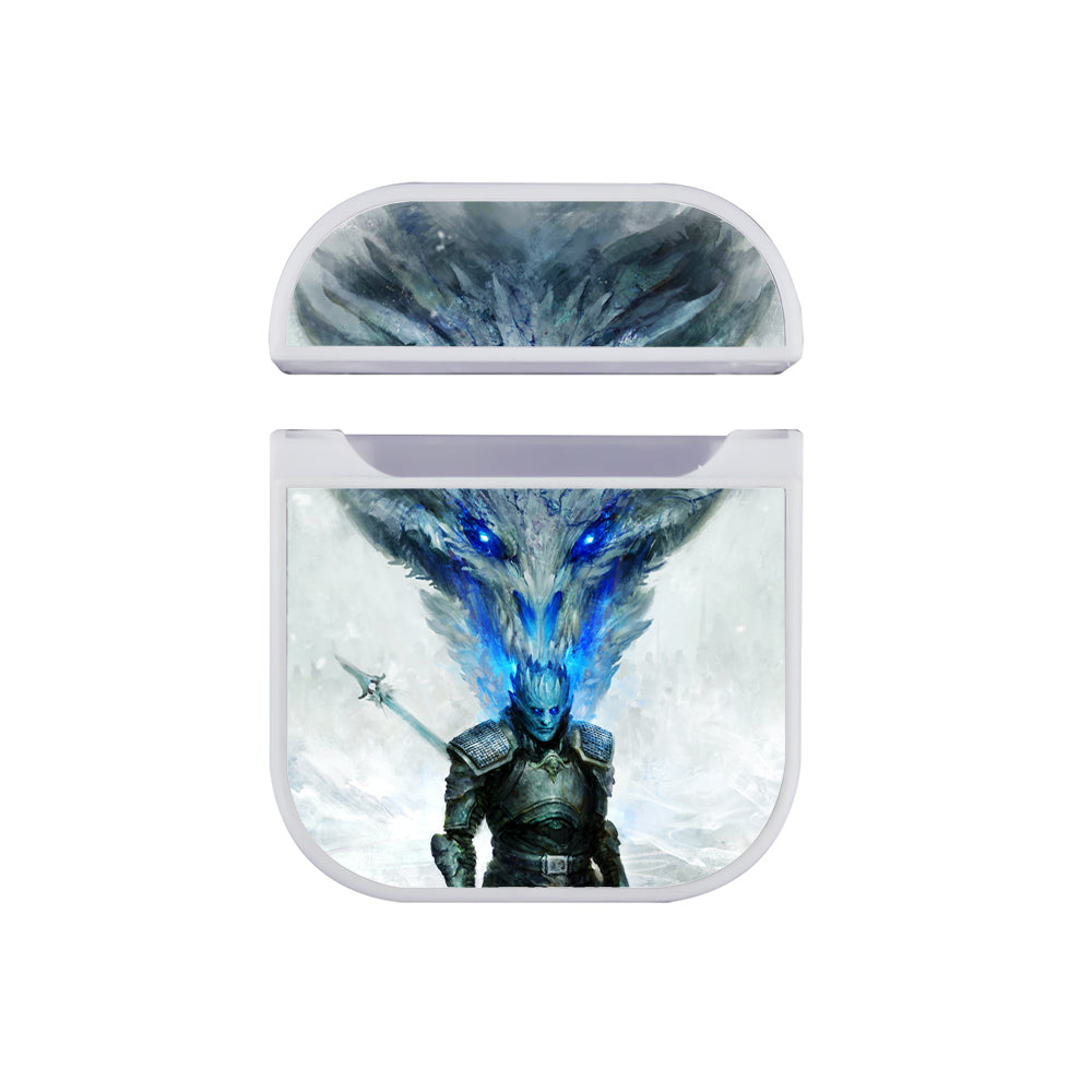 Game of Thrones The Night King Hard Plastic Case Cover For Apple Airpods-AirPod Case-White-Altracase