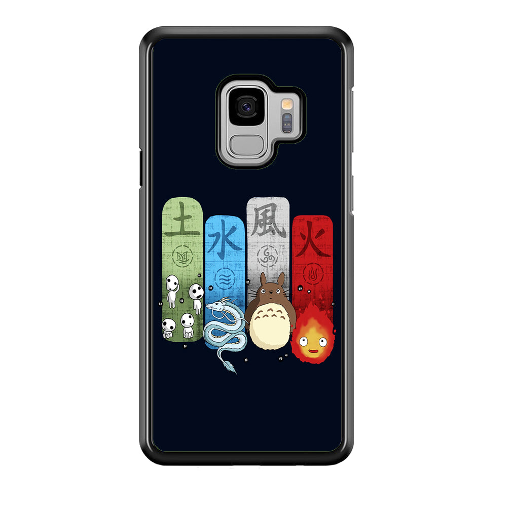 Ghibli Elemental Charms Blue Samsung Galaxy S9 Case-Phone Case-Rubber Black (2D Case)-Altracase