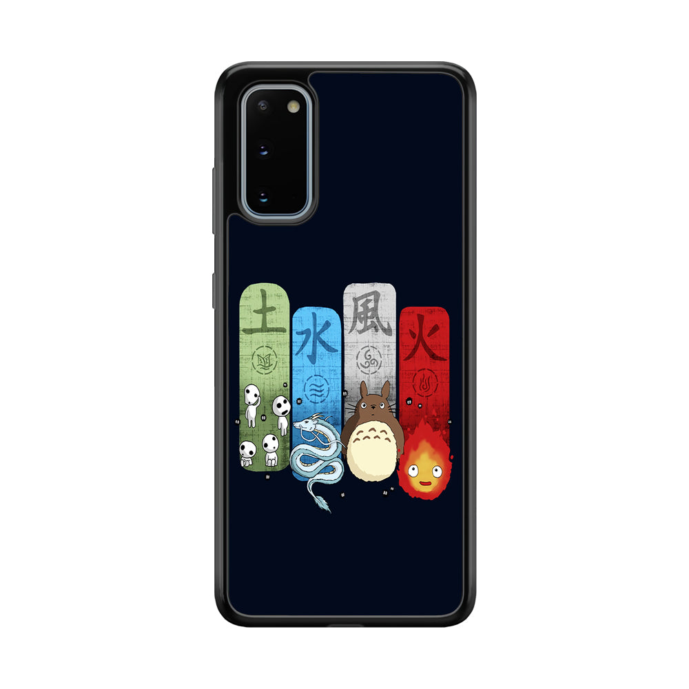 Ghibli Elemental Charms Blue Samsung Galaxy S20 Case-Phone Case-Rubber Black (2D Case)-Altracase