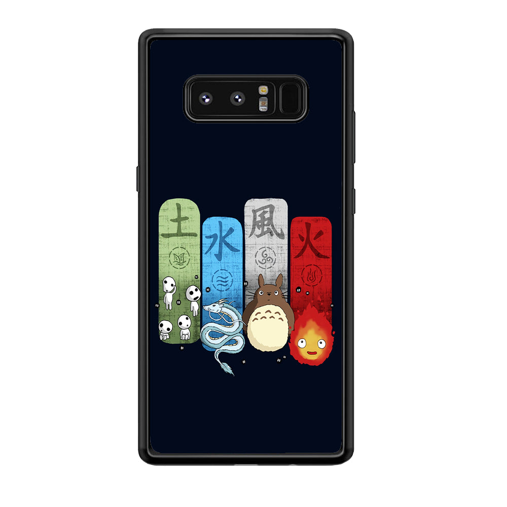 Ghibli Elemental Charms Blue Samsung Galaxy Note 8 Case-Phone Case-Tempered Glass Case-Altracase