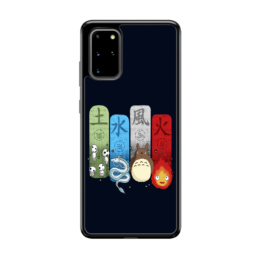 Ghibli Elemental Charms Blue Samsung Galaxy S20 Plus Case-Phone Case-Rubber Black (2D Case)-Altracase