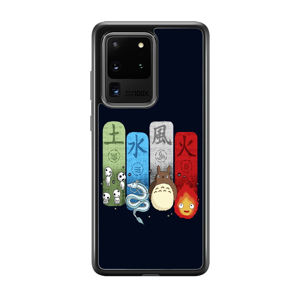 Ghibli Elemental Charms Blue Samsung Galaxy S20 Ultra Case-Phone Case-Tempered Glass Case-Altracase
